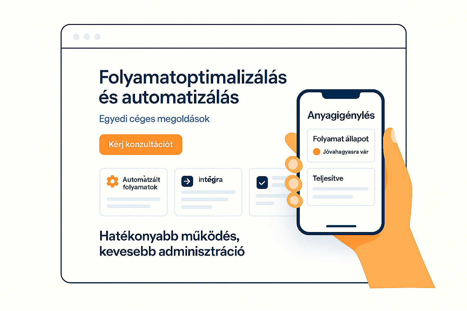 WordPress landing page-ek illusztráció
